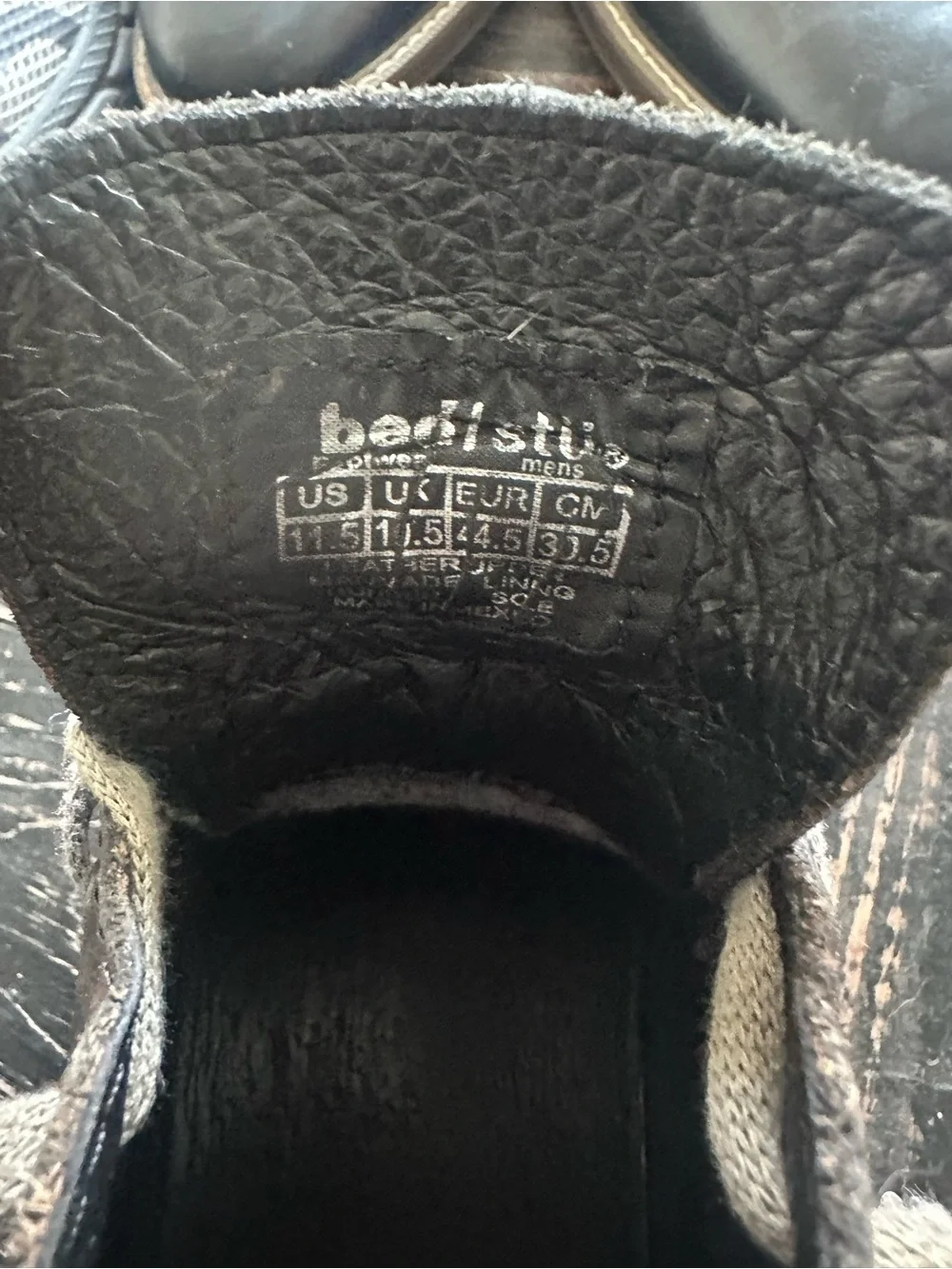 Bed Stu Men's Black Lace-Up Leather Boots